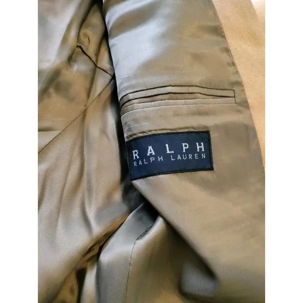 NWT RALPH Ralph Lauren 42R Tan Faux Suede‎ Sport Coat Made in Canada Dillard’s